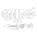 Hot Sales Sunnysky V3508 380kv 580kv 700kv Brushless Motor for Multi-rotor Copter Quadcopter Drone Six-axis Rotor 3a